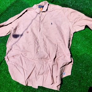 Brown long sleeve Ralph Lauren Polo Dress shirt, green pony